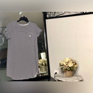 Navy Blur striped RL T-Shirt dress.